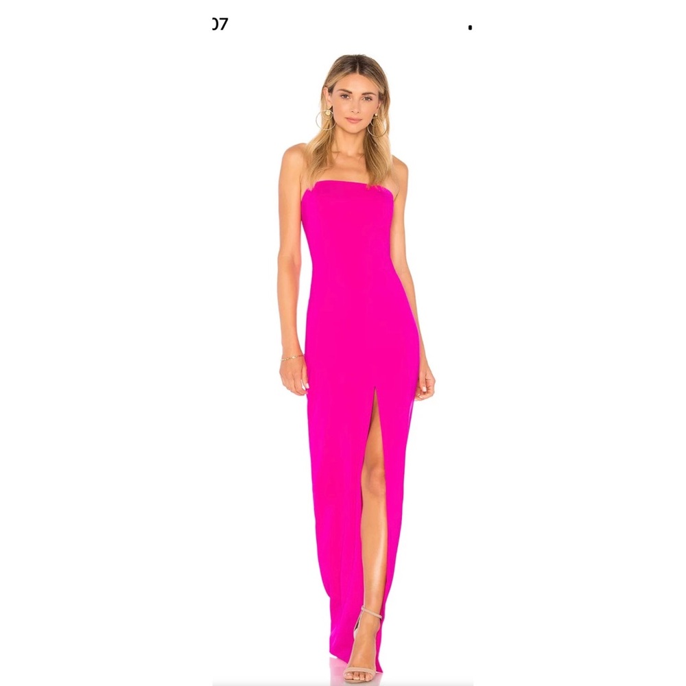 BRAND NEW Hot Pink JayGodfrey Strapless Long Dress. size 10